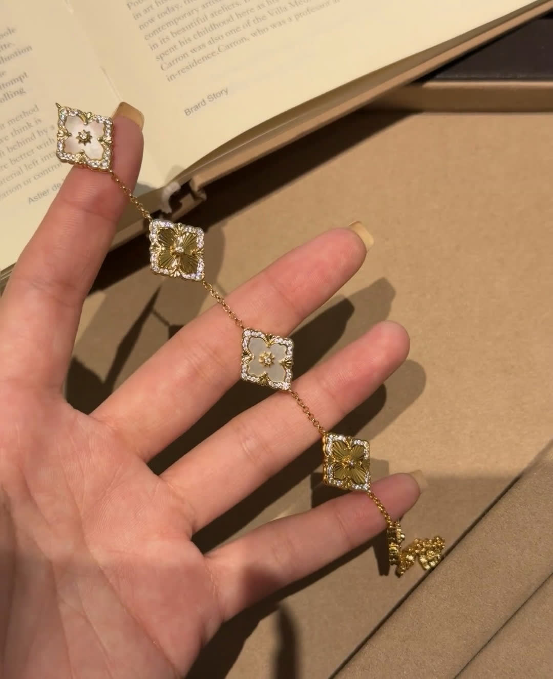 Van Cleef & Arpels Alhambra Gold and Enamel Bracelet